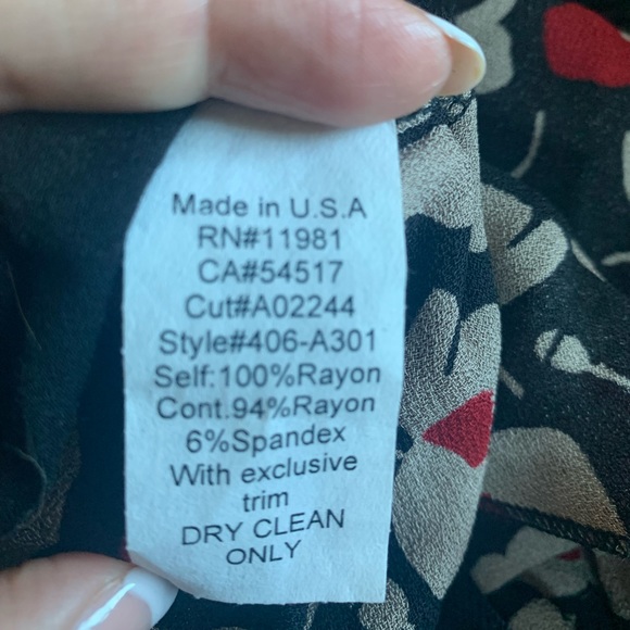 Bailey 44 Floral Ruffle Zip Front Tank Blouse, XS - Picture 5 of 5